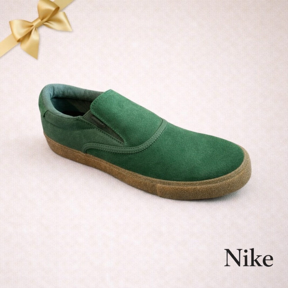Nike Green Slip-On Skate Shoes Size 9.5